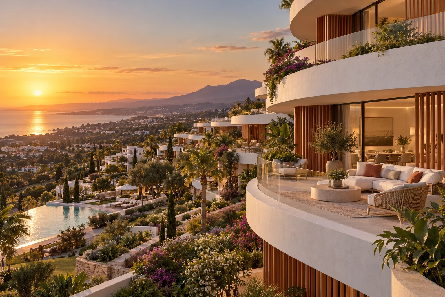 Illustrative architectural concept in Costa del Sol · Spain