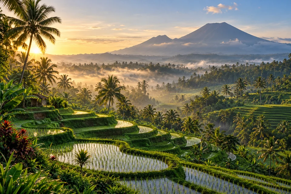 Illustrative travel landscape for Beauty of Bali