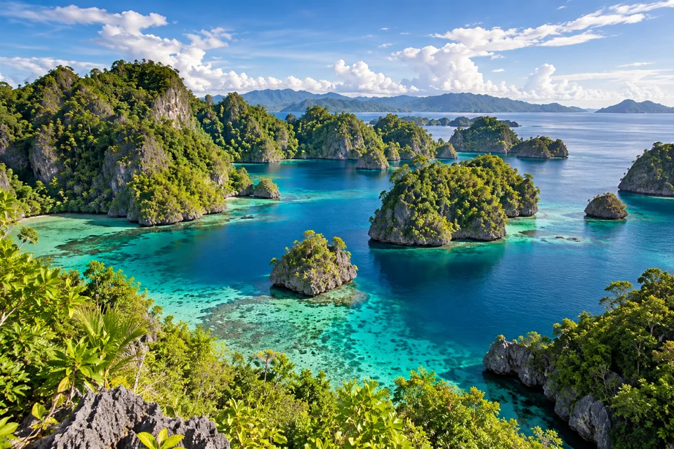 Illustrative travel landscape for Raja Ampat