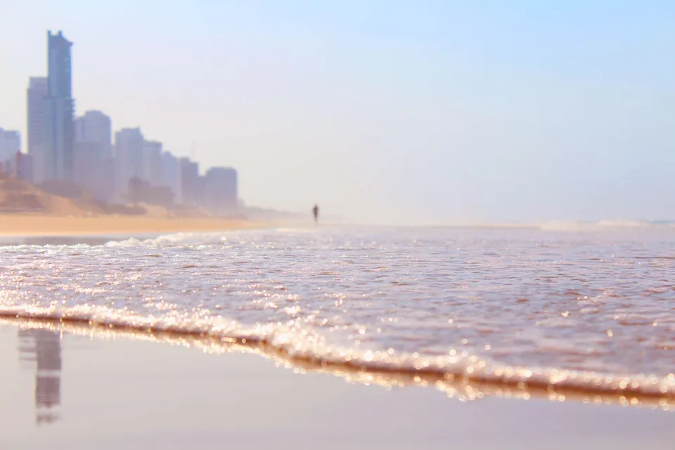 Gold Coast shoreline with the city skyline