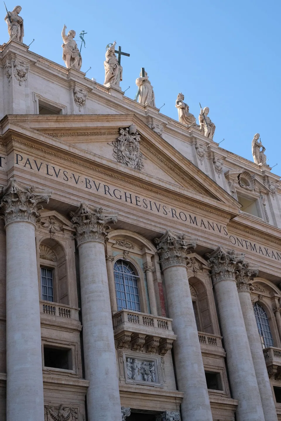 Facade of St Peter's Basilica at the Vatican